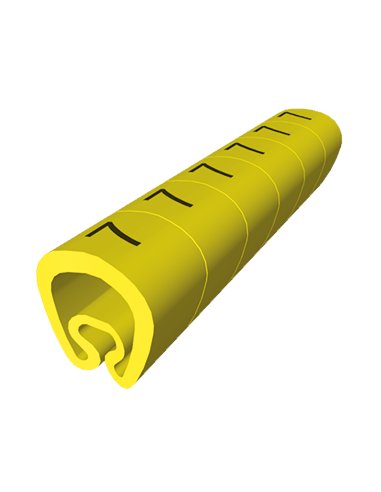 18 Señalizadores precortados amarillo Ø5 PVC plastificado 1811 UNEX 1811 (EMBALAJE DE 100 UNIDADES)