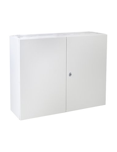 ARMARIO MURAL IP55 ACERO LAMINADO 800x1200x400 PUERTA OPACA DOBLE CON PLACA IDE GN8012040/PD