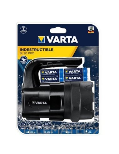 LINTERNA INDESTRUCTIBLE BL20 PRO LED 6W 400LM IP54+6AA VARTA 18751101421