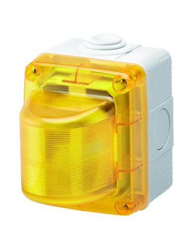 PILOTO INTERMITENTE - 25W - 24V - DIFUSOR AMARILLO - IP55 - GRIS RAL 7035 GEWISS GW27423