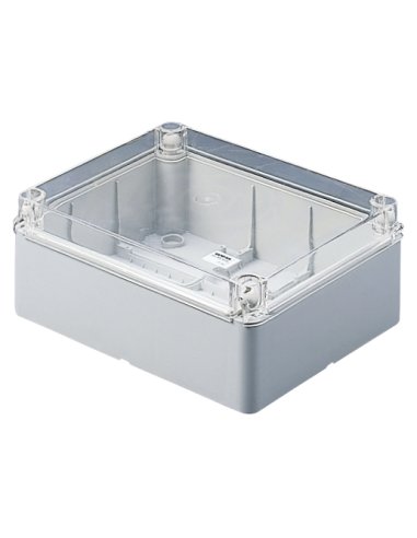 CAJA DE DERIVACIÓN Y PARA APARATOS ELÉCTRICOS Y ELÉCTRONICOS -TAPA BAJA TRANSPARENTE - IP56 - DIMENS GEWISS GW44427