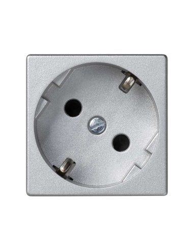 Base de enchufe schuko 16 A 250V~ con dispositivo de seguridad y embornamiento a tornillo aluminio S CON_CON K01/8