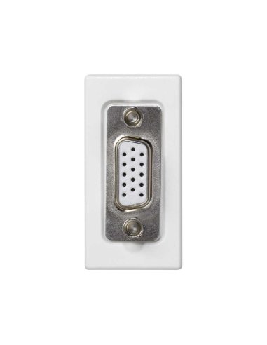 Conector VGA HD15 hembra con placa embellecedora blanco Simon K45 CON_CON K100A/9