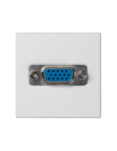 Conector VGA HD15 hembra con placa embellecedora blanco Simon K45 CON_CON K100B/9