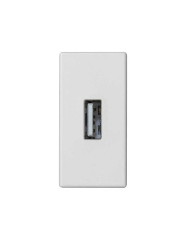 Conector USB 2.0 Tipo A hembra con placa embellecedora blanco Simon K45 CON_CON K128B/9