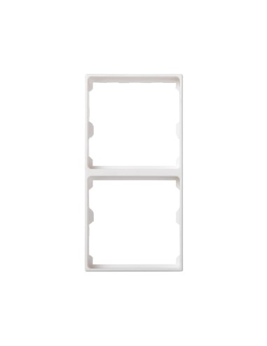 Placa adaptadora de mecanismos mecánicos Simon 27 para 2 elementos blanco Simon 500 Cima CON_CON 50000088-030