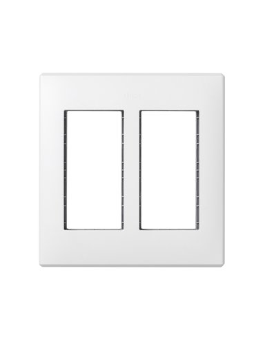 Marco para pared de empotrar y bastidores para 2 elementos dobles blanco Simon 500 Cima CON_CON 51010102-030