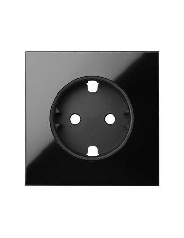 Tapa para la base de enchufe schuko negro brillante Simon 100 SIMON 10000041-138