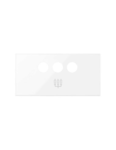 Tapa para conector 3RCA blanco brillante Simon 100 SIMON 10001093-130