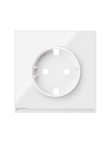 Tapa Simon iO para la base de enchufe schuko blanco brillante Simon 100 SIMON 10002041-130