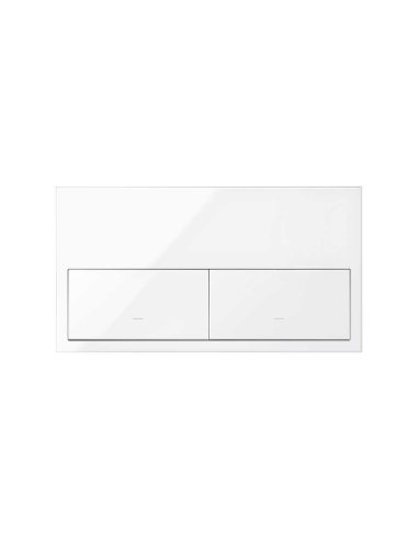 Kit front horizontal para 2 elementos con 2 teclas blanco brillante Simon 100 SIMON 10020201-130