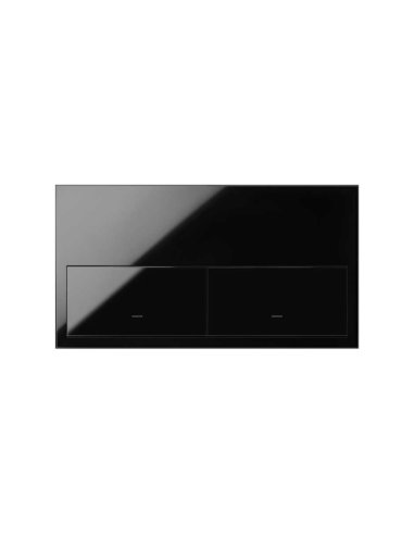 Kit front horizontal para 2 elementos con 2 teclas negro brillante Simon 100 SIMON 10020201-138