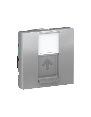 New Unica Toma RJ45 cat.5e UTP 2 mod. Aluminio SCHNEIDER ELECTRIC NU341130