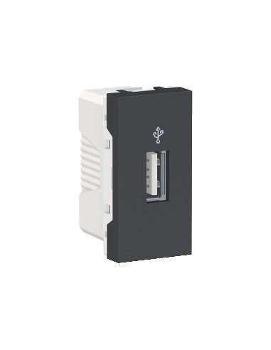 New Unica Toma USB 3.0 1 mod. Antracita SCHNEIDER ELECTRIC NU342954