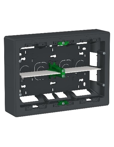 New Unica System - Caja superficie 2x8 módulos Antracita SCHNEIDER ELECTRIC NU821854