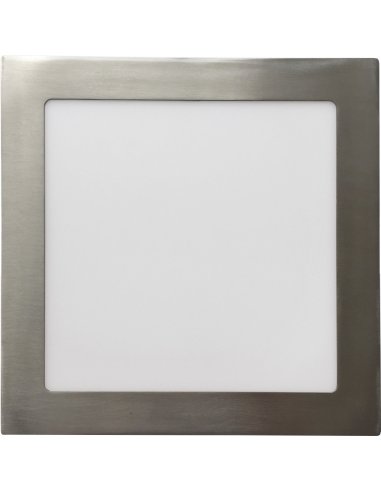 DOWNLIGHT CUADRADO LED 6W 100-240V 410LM 3000K 120X120X22MM NÍQUEL SATÍN ROBLAN LEDPANELS6CNI