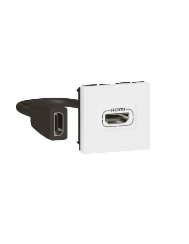 Base audio y vídeo Mosaic - HDMI tipo A - preconectorizada - 2 módulos - Blanco LEGRAND 078979L