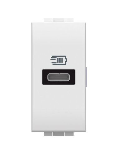 Base cargador individual USB Livinglight - Tipo C - Blanco - 1 módulo LEGRAND N4192C