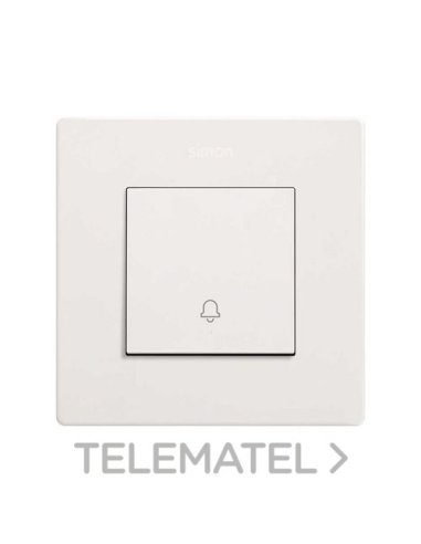 Pulsador con grabado campana 10A 230V~ y sistema de embornamiento rápido blanco mate Simon 270 SIMON 20000152-190