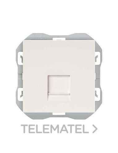 Tapa de voz y datos plana con guardapolvo con 1 conector RJ45 blanco mate Simon 270 SIMON 20000187-190 (EMBALAJE DE 10 UNIDADES)