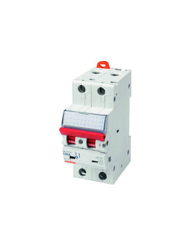 INTERRUPTOR DE MANOBRIA SECCIONADOR - 2P 80A 415V - 2 MODULÓS GEWISS GW96157 (EMBALAJE DE 12 UNIDADES)