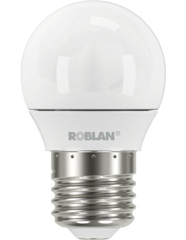 LÁMPARA LED ESFÉRICA 3W BLANCO 6500K E27 280LM 220V-240V - A001700821 ROBLAN LEDA15B (EMBALAJE DE 10 UNIDADES)