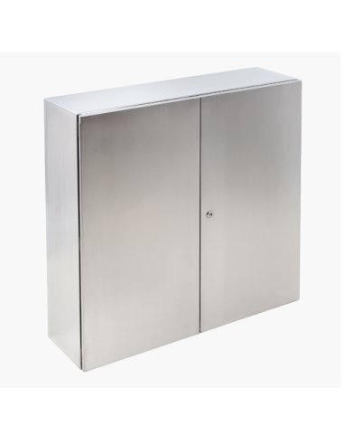 ARMARIO MURAL IP55 INOXIDABLE 304L 1200x1000x300 PUERTA DOBLE CON PLACA - A001076339 IDE INX12010030/PD