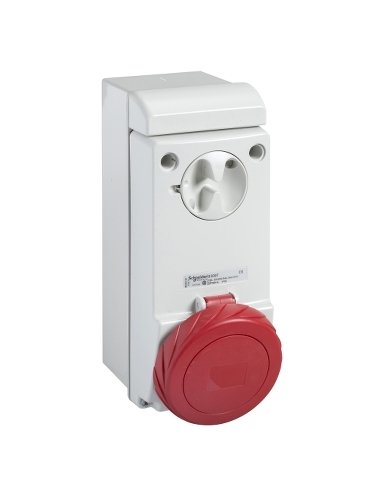 Unika interlocked socket - 16 A - 3P + N + E - 380...415 V AC - IP65 - wall - A001117503 SCHNEIDER ELECTRIC 83086