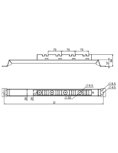 Soporte de configuración Spacial SF - 600mm - A001136198 SCHNEIDER ELECTRIC NSYAS600