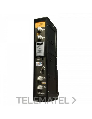 Amplificador multicanal T12 TDT canal 2830 470862MHz G50dB Vs125dBµV - A001068841 TELEVES 5086122830