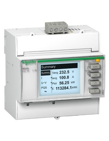 PM3255 - Central de medida - 2 I digitales - 2 O digitales - RS485 - A001134126 SCHNEIDER ELECTRIC METSEPM3255