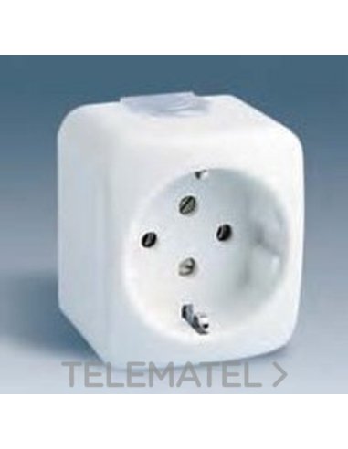 BASE ENCHUFE BIPOLAR CON T.T. LATERAL - A000038098 SIMON 48442-31 (EMBALAJE DE 5 UNIDADES)