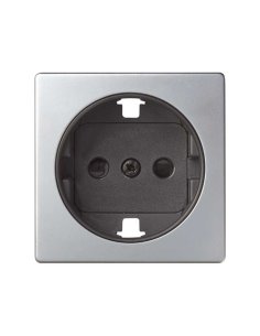 Tapa con dispositivo de seguridad para la base de enchufe schuko aluminio Simon 82 - A000039690 SIMON 82041-33