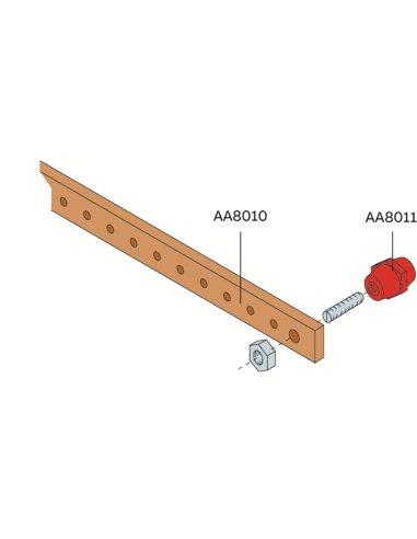 BARRA(4) COBRE 1000 SR AA8010 - A000110292 ABB AA8010