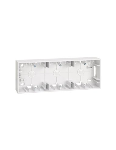 Base para caja pared de superficie para 3 elementos blanco Simon 27 Play - A000608036 SIMON 2700753-030