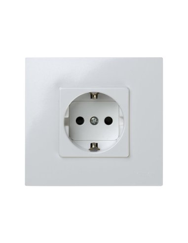 Base de enchufe schuko monobloc 16 A 250 V~ con disp. seguridad y sistema de embornamie - A000608093 SIMON 2791432-030