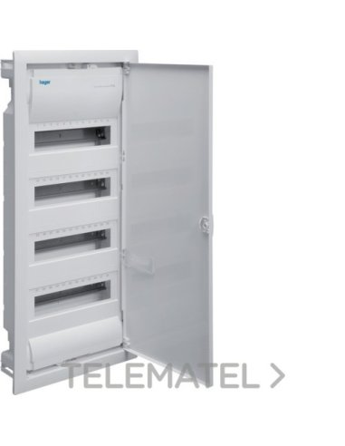 Caja empotrar pared hueca golf VH 4 filas con 48 módulos puerta blanca - A001445939 HAGER VH48EP