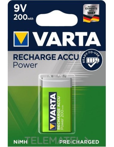 ACUMULADOR DE CONSUMO 9V 200MAH (BLÍSTER 1U) - A002951257 VARTA 56722101401