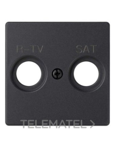 Placa para tomas inductivas R-TV+SAT negro mate Simon 82 Concept - A003870622 SIMON 8200097-098