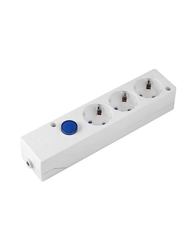 Base Múltiple Multifix 3 Tomas Blanca con Interruptor de Pie Simon - A003870707 SIMON BM140209