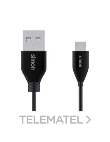 CABLE USB 2.0 A - MICRO NEGRO 1M SIMON - A003870734 SIMON MU112201