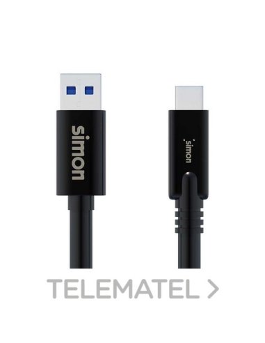 CABLE USB 3.1 A - USB C NEGRO 1M SIMON - A003870735 SIMON MU133201