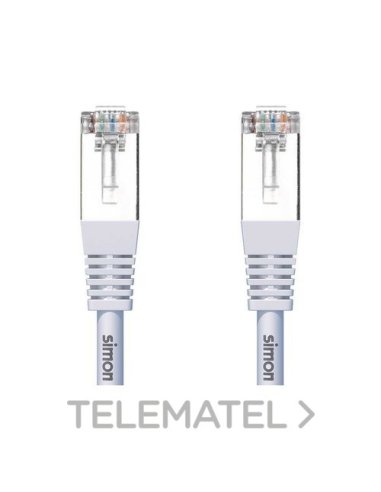 CABLE ETHERNET RJ45 CAT6 BLANCO 3M SIMON - A003870738 SIMON MU264103 (EMBALAJE DE 6 UNIDADES)