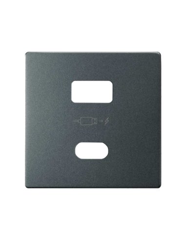 Placa para cargador USB A+C Quickcharge titanio Simon 82 Concept - A004610887 SIMON 8201296-096