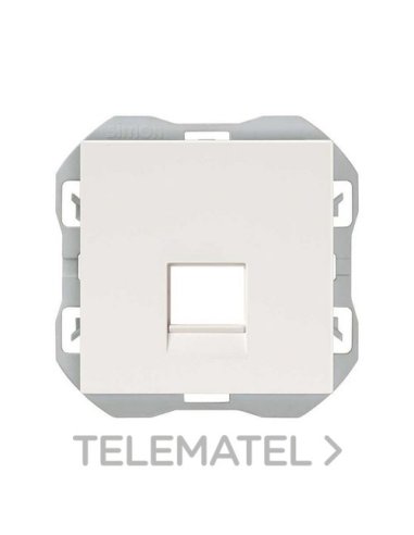 Tapa de voz y datos plana con guardapolvo para 1 conector RJ45 blanco Simon 270 - A004659924 SIMON 20000087-090