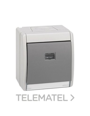 Conmutador monobloc IP55 10AX 250V~ con luminoso incorporado y sistema de embornamiento - A005201673 SIMON 4490204-030