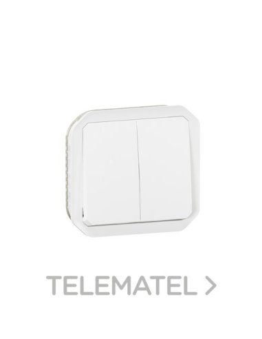 Conmutador doble Plexo modular blanco - 10AX - A005982145 LEGRAND 069625L