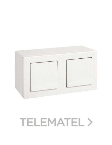 Caja de superficie compacta para 2 elementos blanco mate Simon 270 - A006759584 SIMON 20000821-190