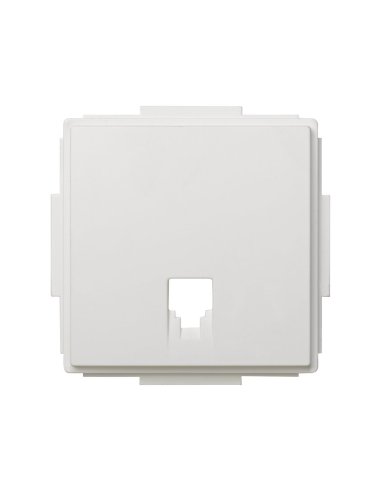 Placa para tomas telefónicas con conectores RJ11 y RJ12 blanco Simon 27 Scudo - A000037075 SIMON 2705062-030