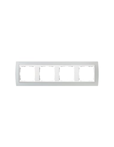 Marco para 4 elementos gris interior blanco Simon 82 - A000039977 SIMON 82641-33